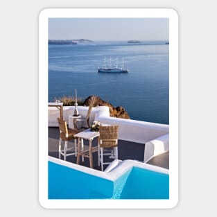 Have a seat in Oia - Santorini island Sticker